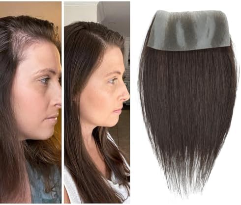 Human Hair Patch for Head Scar or Hair Loss - Dark Brown
