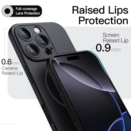 Image of JETech Magnetic Slim Case for iPhone 16 Pro, Black