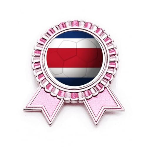 Broche foot Costa médaille rose du vainqueur en métal taille M avec attache robuste