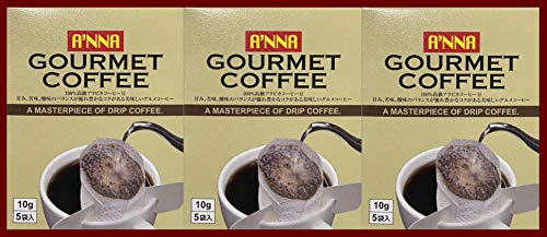 【Amazon.co.jp限定】A'NNA グルメコーヒー 最高級アラビカコーヒー豆 【エチオピア コロンビア グアテマラ 】 【ドリップコーヒー】【ギフト包装付】