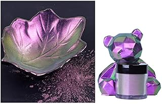Gergxi Chameleon Powders, Chameleon-Powder Color Shift Mica Powder for Epoxy Resin Pearl Pigment Powder for Painting Soap Making Slime Multi Color,Gold-red-purple, Bottle30x32mm/1.18x1.25in