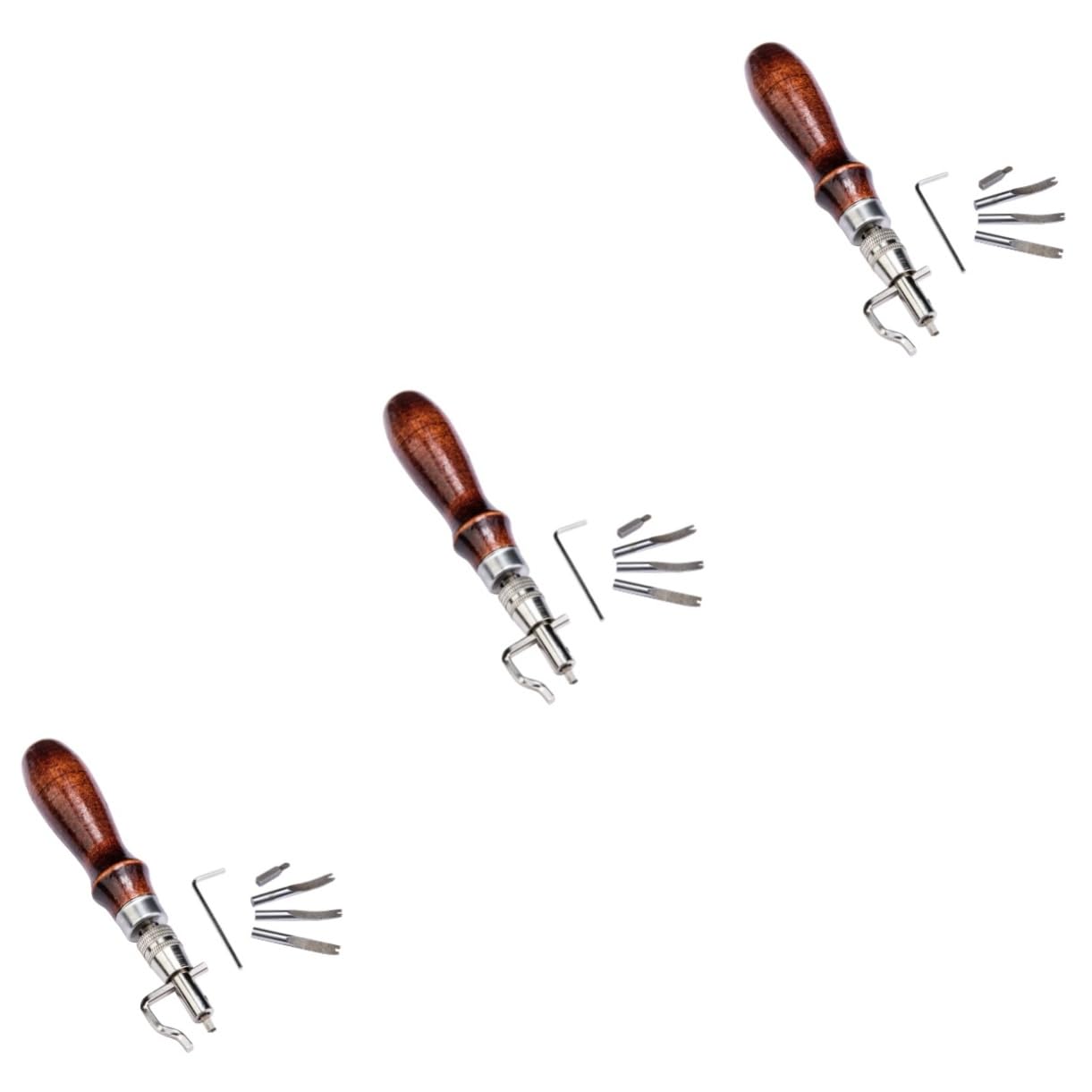 SHINEOFI 21pezzi Attrezzi Per Lavorazione Della Pelle Kit Professionale Con Smussatore e Scanalatore Per Cucitura Cuoio Per Borse Portafogli e Accessori Artigianali