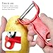 Original Vegetable Fruit Peeler Carbon Steel Blade 3 Pack Red/Green/Yellow…