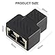2 Stück LAN Splitter Verteiler,LAN Netzwerk Splitter,RJ45 LAN Splitter,RJ45 Splitter Adapter Buchse,RJ45 Splitter,Ethernet Splitter,Ethernet-Kabeladapter,LAN Splitter 1 auf 2 Gleichzeitig Adapter