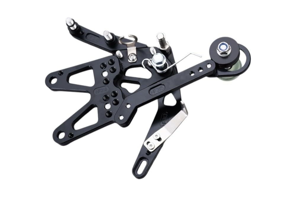 avdb-moto Pedane Arretrate Compatibile con TRIUMPH STREET-TRIPLE 765R 2017-2025, STREET TRIPLE 765 RS 2017-2025, STREET-TRIPLE 765S 2017-2019 (Silver)