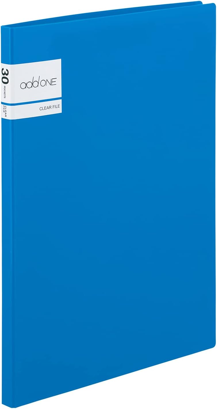 Budgerigar Adowan clear file A4-S 30 pocket Blue AD-2031