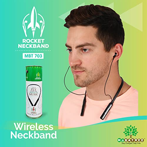 Image of MOBATREE 703 Bluetooth Wireless in Ear Earphones | 20 Hours Battery Life | Blooming Bass | Passive Noise Cancellation | Bluetooth 5.0 with Mic (Black)