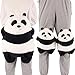 Otbushit 1 Set Butt Pads with Knee Pad, Cute Panda Ski Protective Gear Anti-Cold Anti-Fall for Scooters Snowboarding Roller Skating