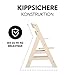 hauck Alpha+, Vanilla - Mitwachsender Holzhochstuhl aus Buche für Kinder ab 6 Monaten bis 90 kg - Inklusive 5 Punkt Gurt, Schrittgurt, Schutzbügel - Kompatibel mit viel Zubehör