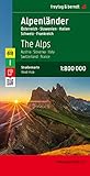  Alpenländer, Autokarte 1:800.000: Österreich / Slowenien / Italien / Schweiz / Frankreich. Touristische Informationen. Alpenstraßen. Ortsregister (freytag & berndt Auto + Freizeitkarten)