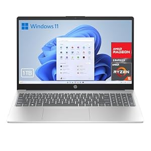 HP 15-fc0151ns – Ordenador portátil de 15.6″ FHD (AMD Ryzen 5-7520U, 16 GB RAM, 1TB SSD, AMD Radeon Graphics, Windows 11) Plata y Azul – Teclado QWERTY Español