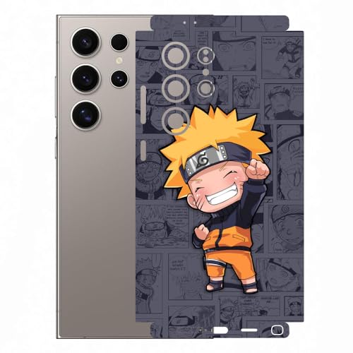 Image of AtOdds Mobile Skin Sticker Wrap | Compatible for Samsung S24 Ultra (5g) | Scratchproof Matte Finish | Full Coverage for All Sides & Camera Protection (Design - Naruto)