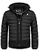 Produktbild Geographical Norway Herren Herbst Winter Jacke Parka Steppjacke Kapuze Softshell Kapuzenjacke Gesteppt , Farbe:Schwarz, Größe:L