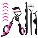 Docolor Wimpernzange Set 4 in 1 Eyelash Curler Mit Kamm für Alle Augenformen...