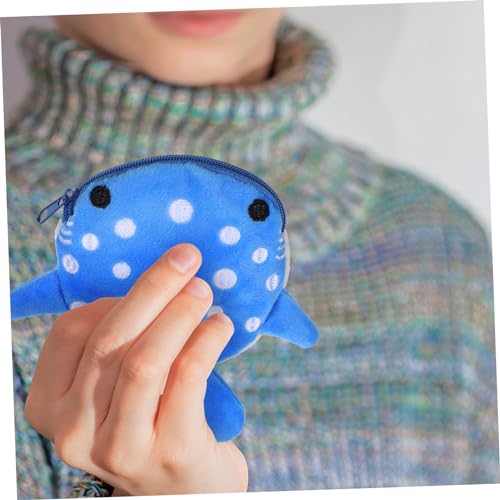 BESPORTBLE 2 Pcs Shark Coin Pouch Plush Zipper Wallet for Adorable Purse for Coins Keys and Jewelry Portable Lightweight Cute Design for Boys2