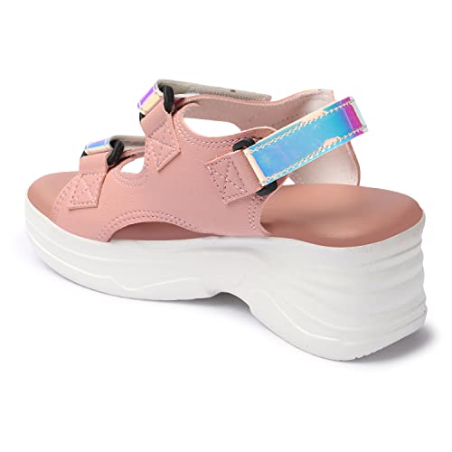 Image of ArranQue Wedge Sandals for Women & Girls, Light Weight Floaters Casual and Stylish Sandal