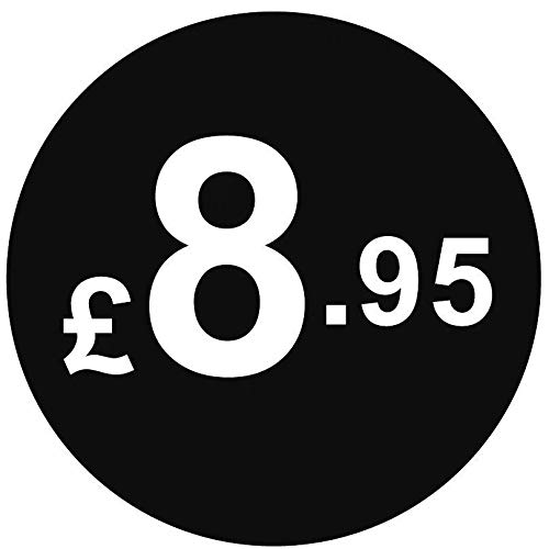 £ Black Price Stickers - 20mm, £8.95, 5000 — image 1