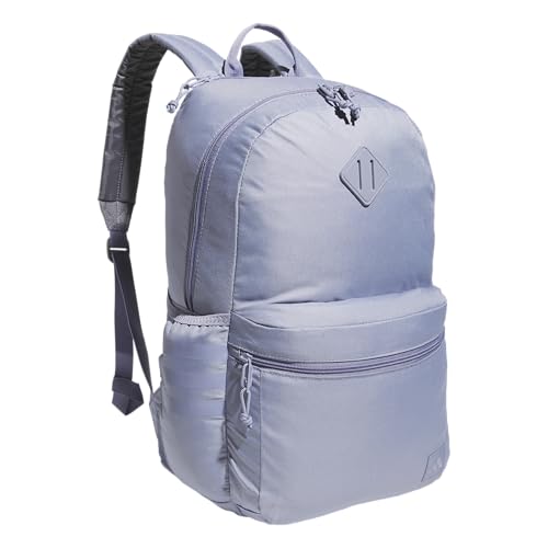 adidas Mochila clássica de 3 listras para homens e mulheres, bolsa com capa para laptop, Prata violeta roxa/cinza quatro/5.0, One Size, Mochila clássica de 3 listras para homens e mulheres, bolsa com
