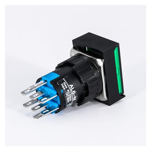 Interrupteur bouton carré LA16-22D double contact 2NO2NC 220V - 4