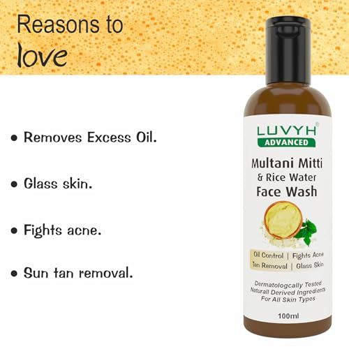 Image of Luvyh Multani Mitti and Rice Water Face Wash 100ml