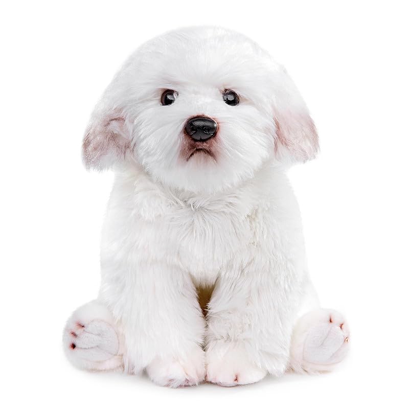 PuffPurrs Simulation Maltese Dog Plush Toys, Realistic Maltese Dog Stuffed Animal Plush Toys Soft and Cute Dog Plush Toys 10inch, Birthday Gifts for Kids, Home Decor — image 1