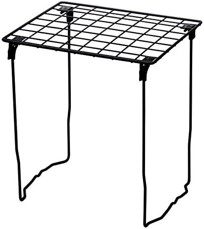 LockerMate Stac-A-Shelf Locker Organizer Shelf, Stackable, Extra Tall, Fits Standard Size School Lockers, Black