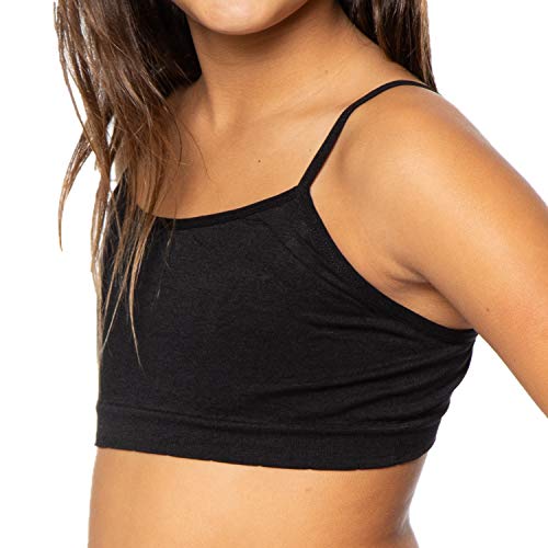 Girls Training Bra Camisole - Adjustable Strap Crop Cami Training Bras for Young Girls Ages 8-14 (4 Pack)3