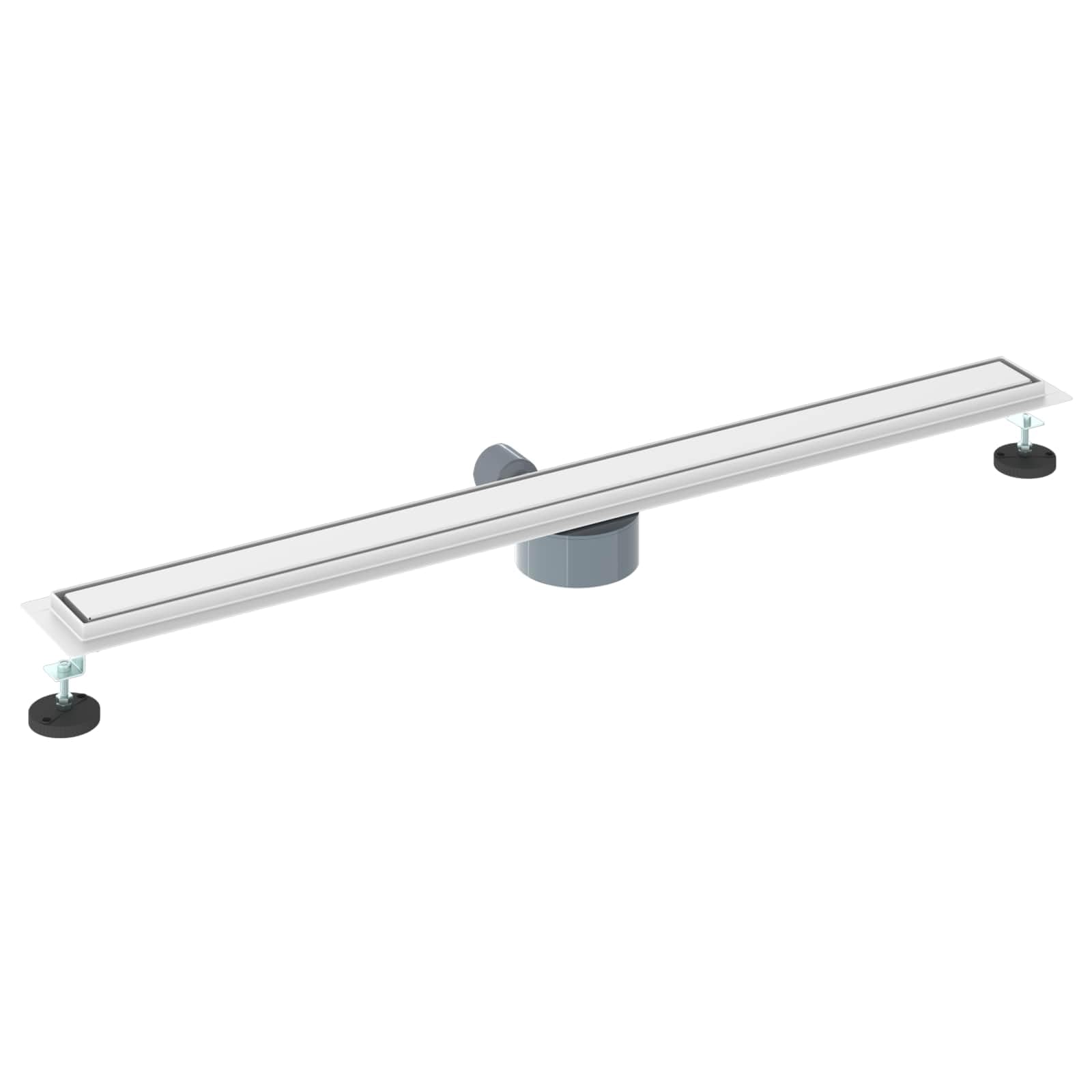 Desagüe de ducha 2 en 1 con sifón plateado 360°, 100 cm, acero inoxidable 304, altura regulable de 0 a 30 mm, apto para azulejos, extraíble para interiores y baños modernos