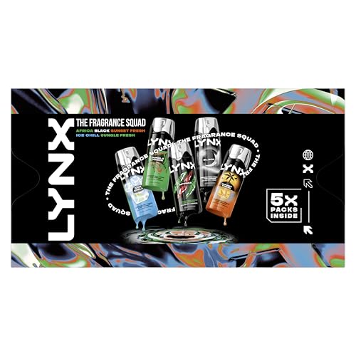 Lynx Fragrance Squad Gift Set with multiple body spray variants perfect for any occasion 5 piece