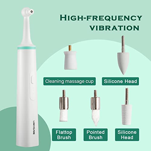 Linkycare Electric Tooth Polisher, Household Electric Dental Calculus Remover With 8 Replacement Heads & 3 Adjustable Modes, Plaque Remover For Teeth, Teeth Cleaner Tools #TOP1