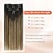 Sunny Hair Clip in Hair Extensions Real Human Hair 105g Remy Hair Clip in Extensions for Women Human Hair Extensions Black Ombre Brown Balayage Caramel Blonde 14 Inch