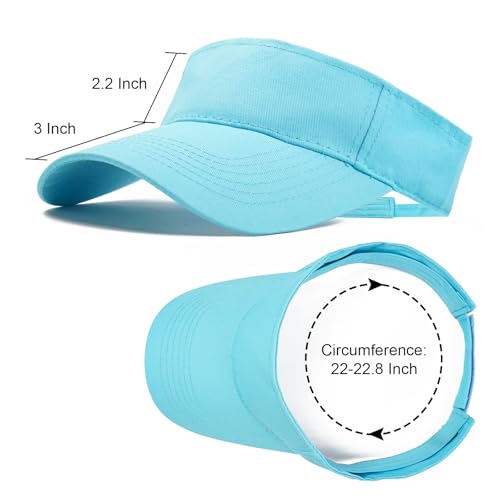 Image of ANDICEQY Sport Sun Visor Hats Adjustable Empty Top Baseball Cap Cotton Ball Caps for Women and Men