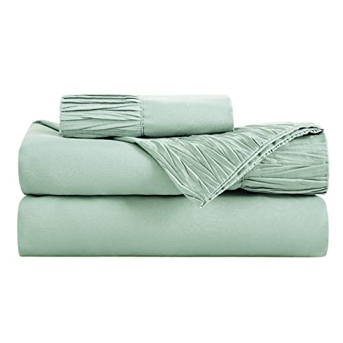 Bedsure Twin Sheets Set - Soft 1800 Twin Bed Sheets For Boys And Girls, 3 Pieces Hotel Luxury Mint Green Sheets Twin, Easy Care Polyester Microfiber Cooling Bed Sheet Set #TOP5