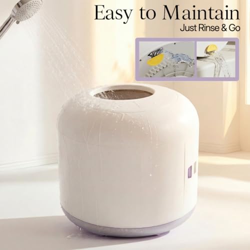 Image of Furrytail Automatic Litter Box Self Cleaning, Kitty Litter Box, Smart Safety Sensors, Advanced Odor & Leak Control, Large Capacity for Multi Cat Homes, with App Control & 40 Trash Bags, Lilac