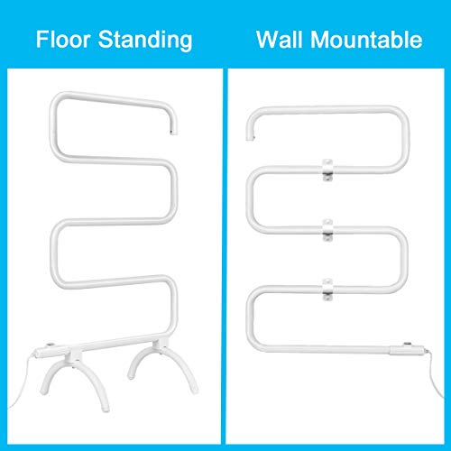 Giantex 22239192 Electric Towel Warmer, S-Shaped Heated Towel Rack thumb #3