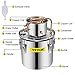 VEVOR Alcohol Still 5Gal/20L Alcohol Distiller Stainless Steel Distillery Kit for Alcohol with Copper Tube Home Brewing Kit Build-in Thermometer for DIY Whisky Wine Brandy