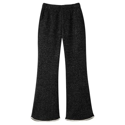 Rolanko Girls Shiny Flare Trousers with Pearls Cover
