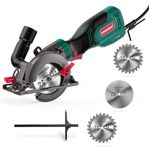 HYCHIKA 6.2A Mini Circular Saw – 4-1/2 in Cut Depth