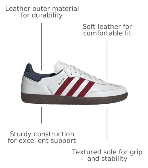 Image of adidas Originals SAMBA OG Samba Leather Sneakers IH4881 Shoes White Tricot Men's Women's