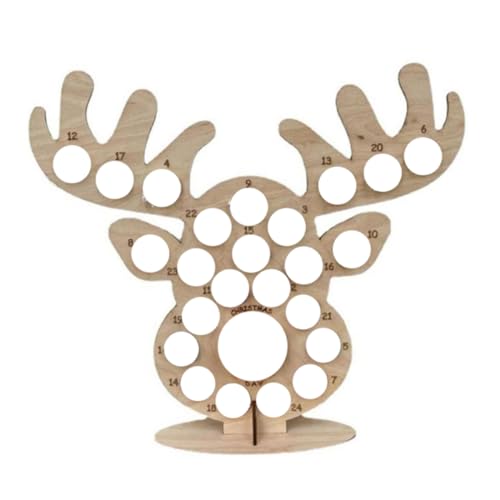 Calendrier de Noël en bois cadre chocolat décoration intérieure enfants élan