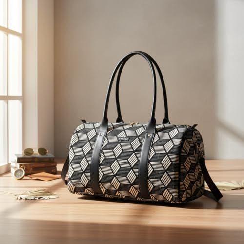 Image of ENSAC Travel Duffle Bags for Women, Large Cabin Waterproof Weekender Bag, Carry-On Overnight Travel Bag with Adjustable Shoulder Strap