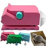 Cardboard Cutter for Cat Scratchers (with 10 Blades), Cat Scratcher Cardboard Strip Cutter, 3D Printed DIY Handheld Cat Scratchers Cardboard Cutter Tool, for Cat Lovers (Pink)