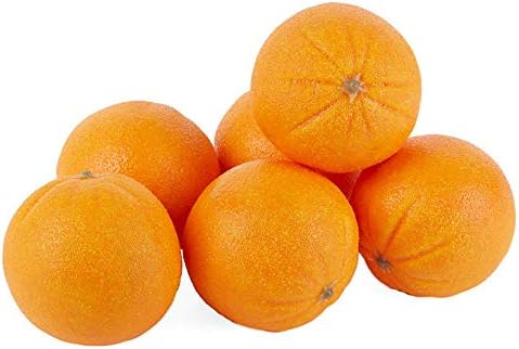 Factory Direct Craft Package of 6 Realistic Artificial Oranges for Holiday or Seasonal Decorating, Crafting and Displaying