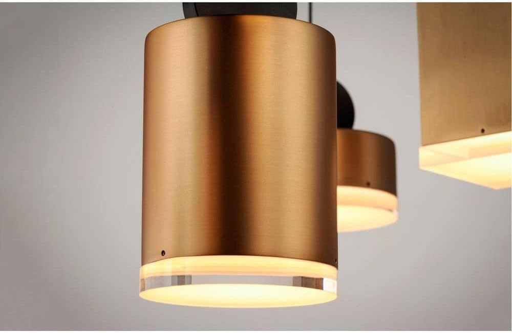 ET2 Lighting E20862-75BKGLD Nob-7.2W 1 LED Pendant-4 Inches Wide by 7.5 inches high