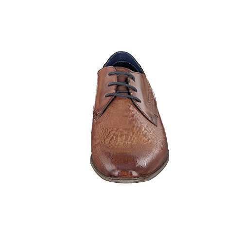 bugatti Herren Business Halbschuh aus Leder, Derby mit Two-Tone-Finish