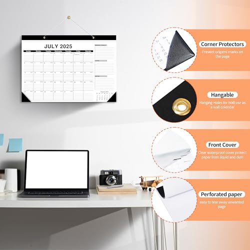 Calendrier 2025-2027 blanc de bureau pour organisation triennale