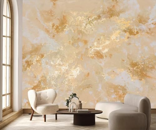 PYFFYP- Gold Marble Peel and Stick Wallpaper Abstract Art Sticker Mural ...