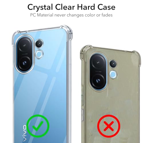 Image of Jkobi Shockproof Crystal-Clear Back Cover for Vivo V60 | Vivo T4 Pro (Anti Yellow Case | Drop & Camera Protection | Hard Polycarbonate)