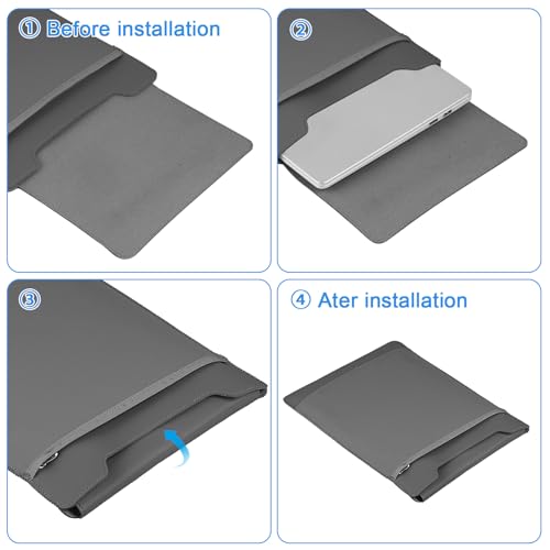 Bolsa compatible MacBook Pro 16 para llevar a la oficina o universidad con estilo gris 6