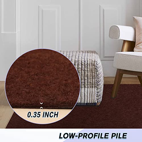 Custom Size Backed Non-Slip Area Rugs Runner, Easy Clean, Waterproof Runner Rugs For Hallway Entryway, Kitchen, Laundry, 2Ft X 6Ft, Brown #TOP2
